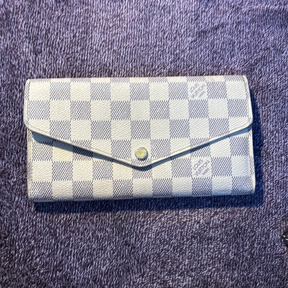 💐SARAH WALLET DAMIER AZUR 💐